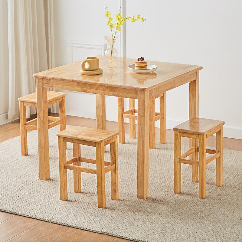 实木餐桌餐饮奶茶店桌椅家用棋牌桌八仙桌饭店面馆长方形实木桌子