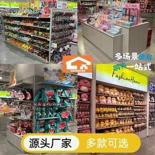 精品店展示架百货本册靠墙边柜多层挂钩饰品陈列架文具店专用货架