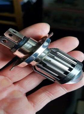 电动车摩托车LED大灯超亮强光H4远近一体三爪带透镜聚光激光灯泡