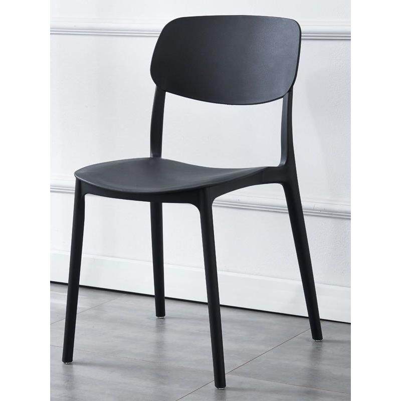 家用塑料靠背餐桌椅咖啡厅奶茶店网红休闲洽谈商用餐厅椅子吃饭凳