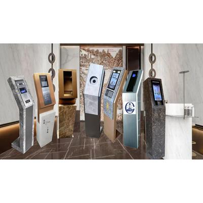 碧溪园小区入口机立柱楼宇对讲设备人脸识别智能自动开门机机柜