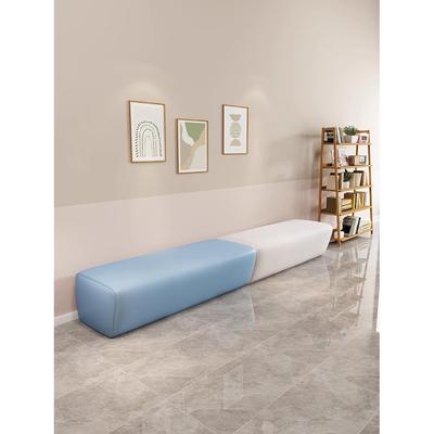 培训机构沙发休息区接待组合窄凳子台球室等候简约长条沙发凳卡座