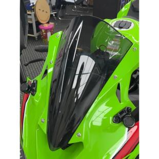 适用川崎ZX4RR ZX4R摩托车改装赛用加高风挡加厚竞技前挡风板