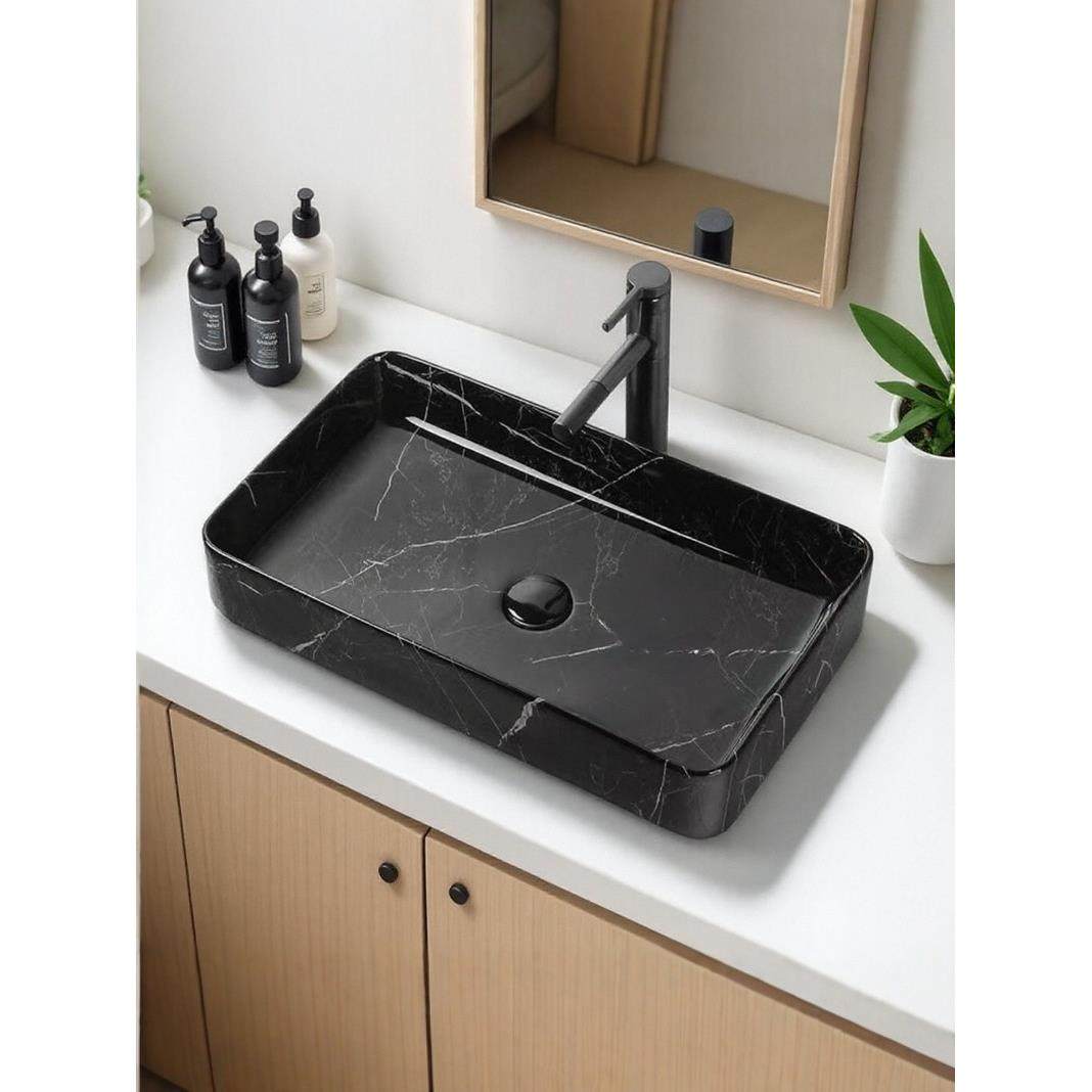 黑色大理石纹台上盆陶瓷洗手盆家用方形洗脸盆卫生间阳台圆形面盆,家装主材,台上盆,淘宝优惠券,粉丝福利购,淘宝优惠卷