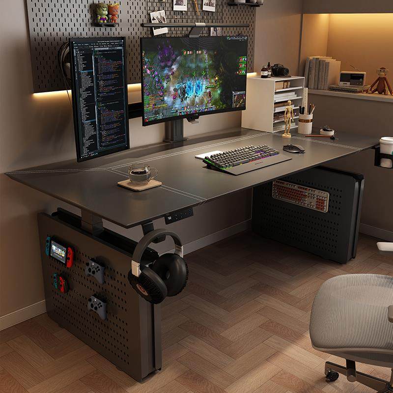 电动升降电脑桌台式智能升降桌工作台学习桌家用双人游戏桌 AL85