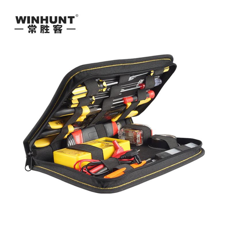常胜客硬板式工具包大小型手提电工包网络维修工具袋万用表收纳包