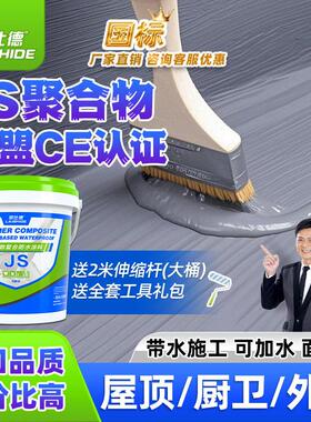 JS聚合物水泥基K11防水胶化妆室外墙水池防漏水乳液屋顶补漏材料