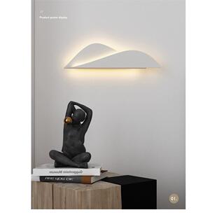 ins山川日月壁灯床头卧室简约现代客厅背景墙灯酒店过道楼梯墙灯