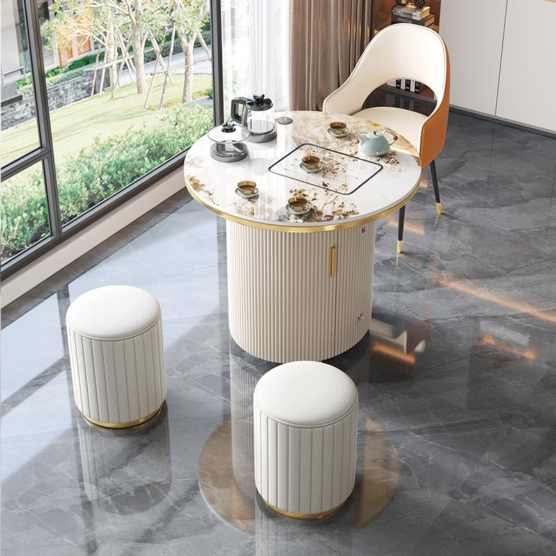 阳台茶桌椅组合家用小茶台2024新款小型可移动茶车网红茶几泡茶桌