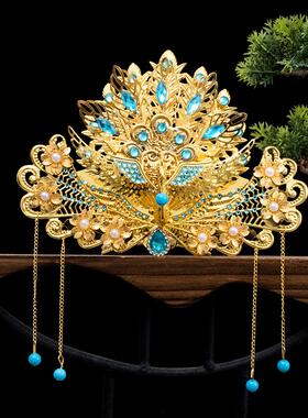 妈妈老太太泰山奶奶王母娘娘头饰九天娘娘凤冠九尾狐观音帽子神像