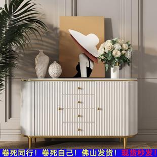 轻奢餐边柜现代简约柜子储物柜客厅酒柜家用置物柜靠墙入户玄关柜