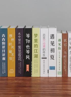 文艺中文假书仿真书装饰网咖样板房咖啡厅道具书摆件摄影书柜创意
