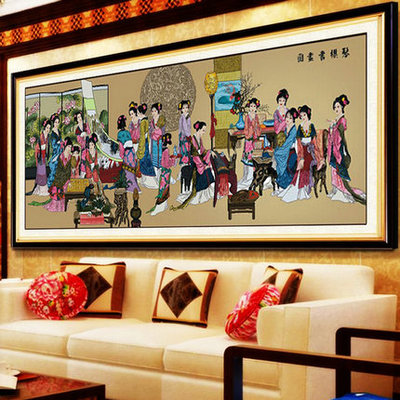 精准印花十字绣十二金钗十八美女