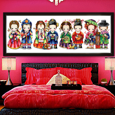 映美大幅大气小件娃娃十字绣儿童房间主卧床头卧室画挂画动漫人物