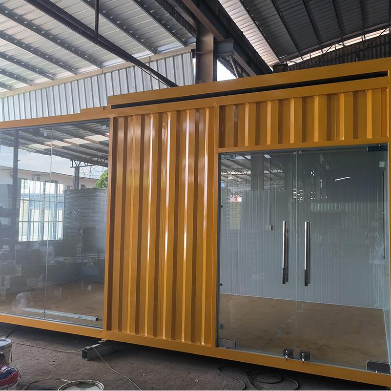 地宿舍集黄色装箱活动房户外移动办公室简易快拼箱集装箱工定制箱