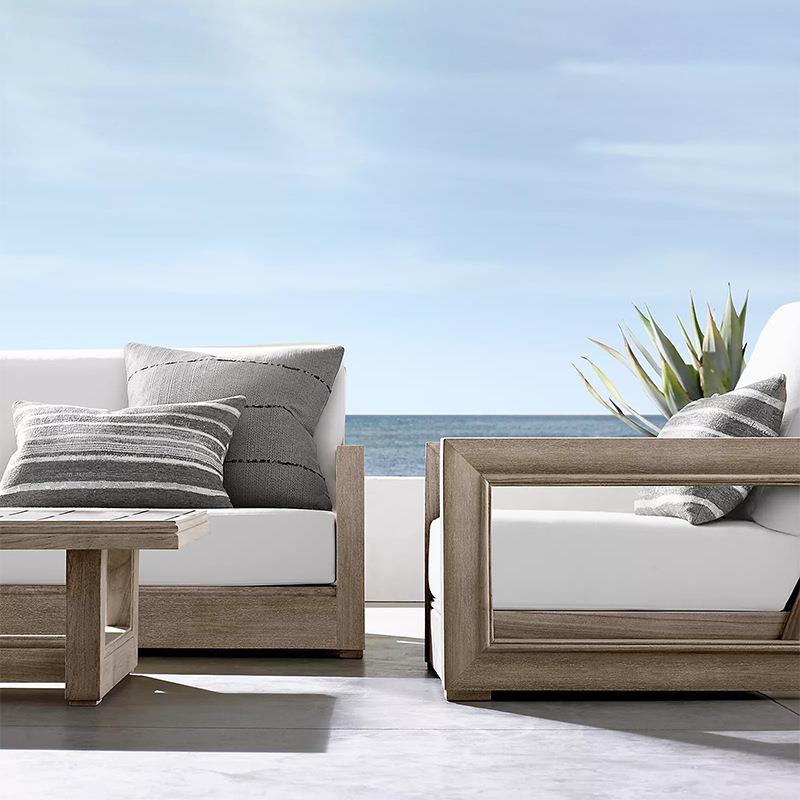 户外柚木庭现院客厅北欧别高茶端代单人休闲酒店防墅78水防腐沙发