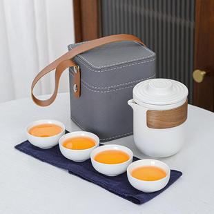 便携式 旅行茶具套装 户外快客杯一壶二杯简易茶壶泡茶随身功夫茶杯