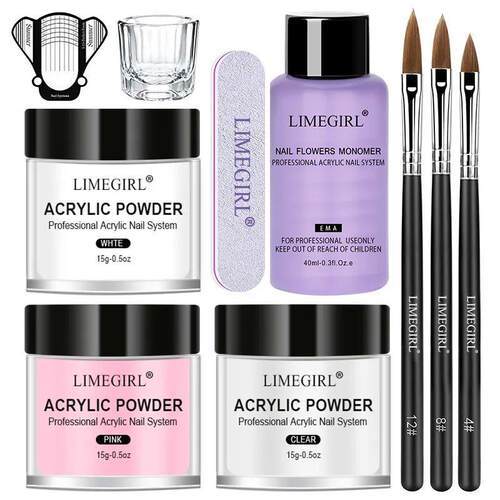 Nail Acrylic Powder and Liquid Monomer Nails Art Decoration