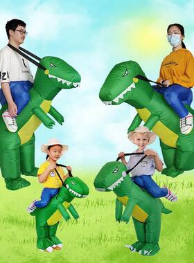 Halloween Tyrannosaurus Rex inflatable costume performance新