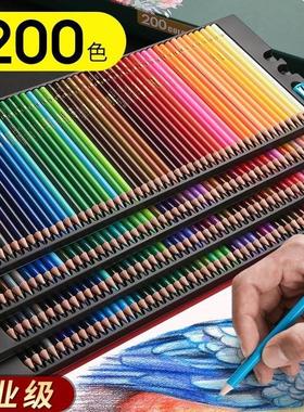 Oil colored pencil students draw 48 color pencils by hand新