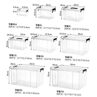 Storage box plastic box transparent dormitory organize boxes