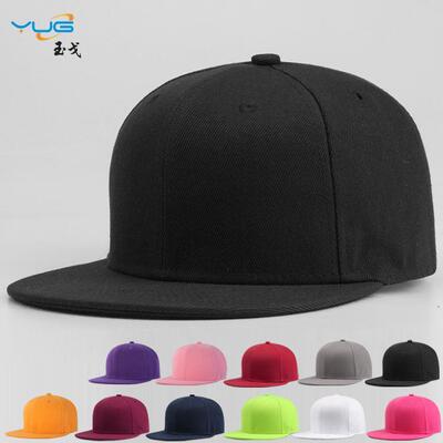 hip hop flat cap women men hat Pure color 嘻哈帽 caps hats新