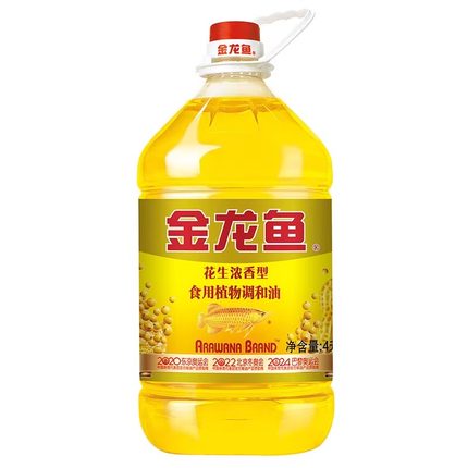 金龙鱼食用油 花生浓香型食用植物调和油4L