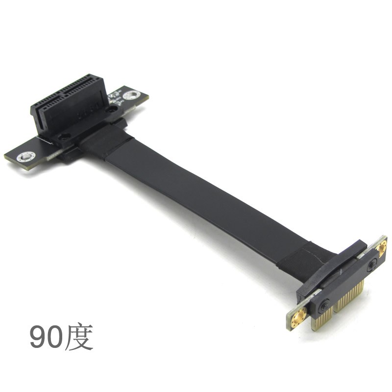PCI-E3.0 PCIEx1延长线1X接口 网卡声卡小插槽 1X 转接线立式90度