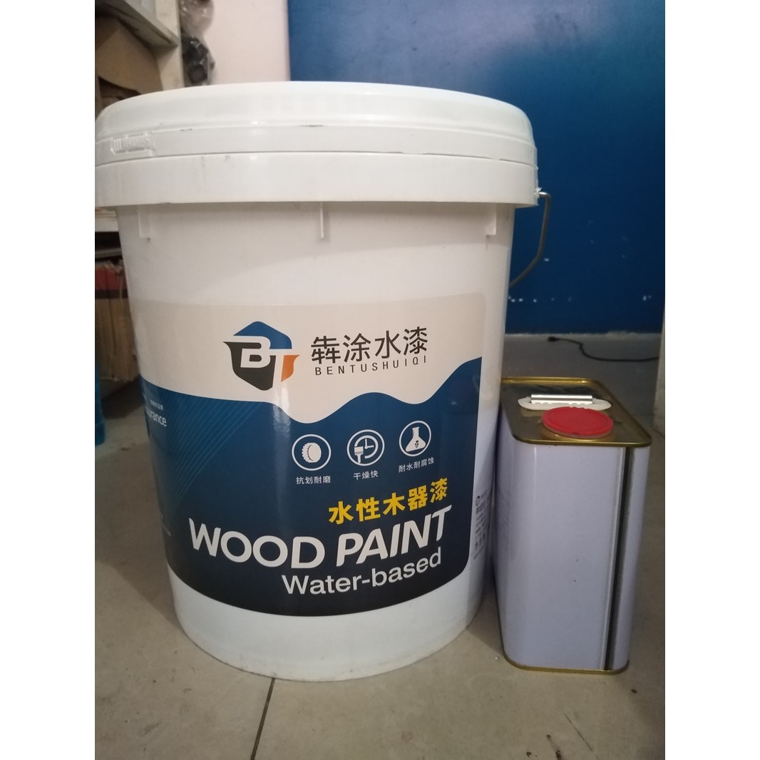 水性木器漆双组份聚氨酯老旧家具木柜翻新漆实木地板肤感漆硬度高