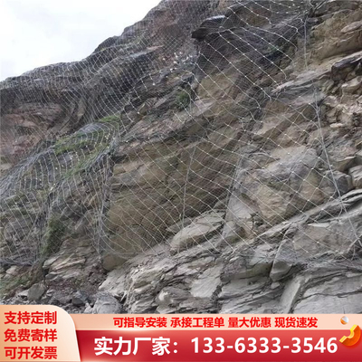 边坡防护网绿化网勾花网客土喷播挂网主动网被动网菱形网格防坠网