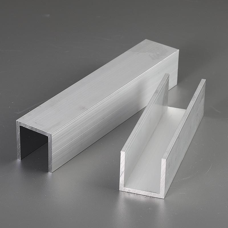 铝合金铝铝40*40*4氧化槽铝铝型材u型槽工业导轨铝槽6063氧化槽槽