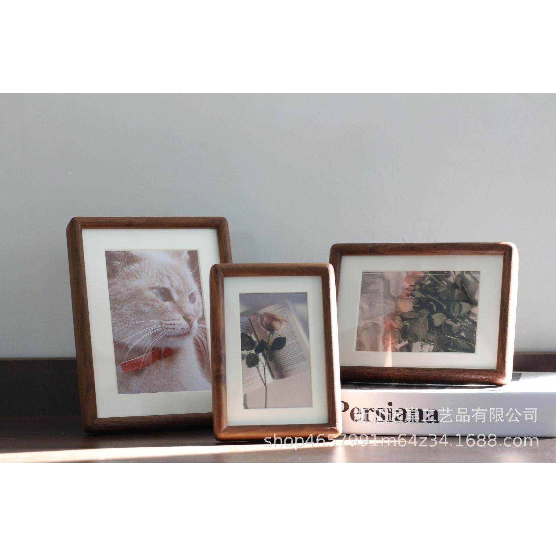 黑胡桃木榫卯实木相框摆台美高级感现代简约8寸洗照片相框10,家居饰品,DIY亲子装饰画,淘宝优惠券,粉丝福利购,淘宝优惠卷