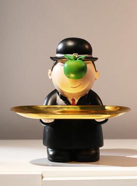 戴珍珠耳环的少女摆件大美术馆客厅软装饰品创意