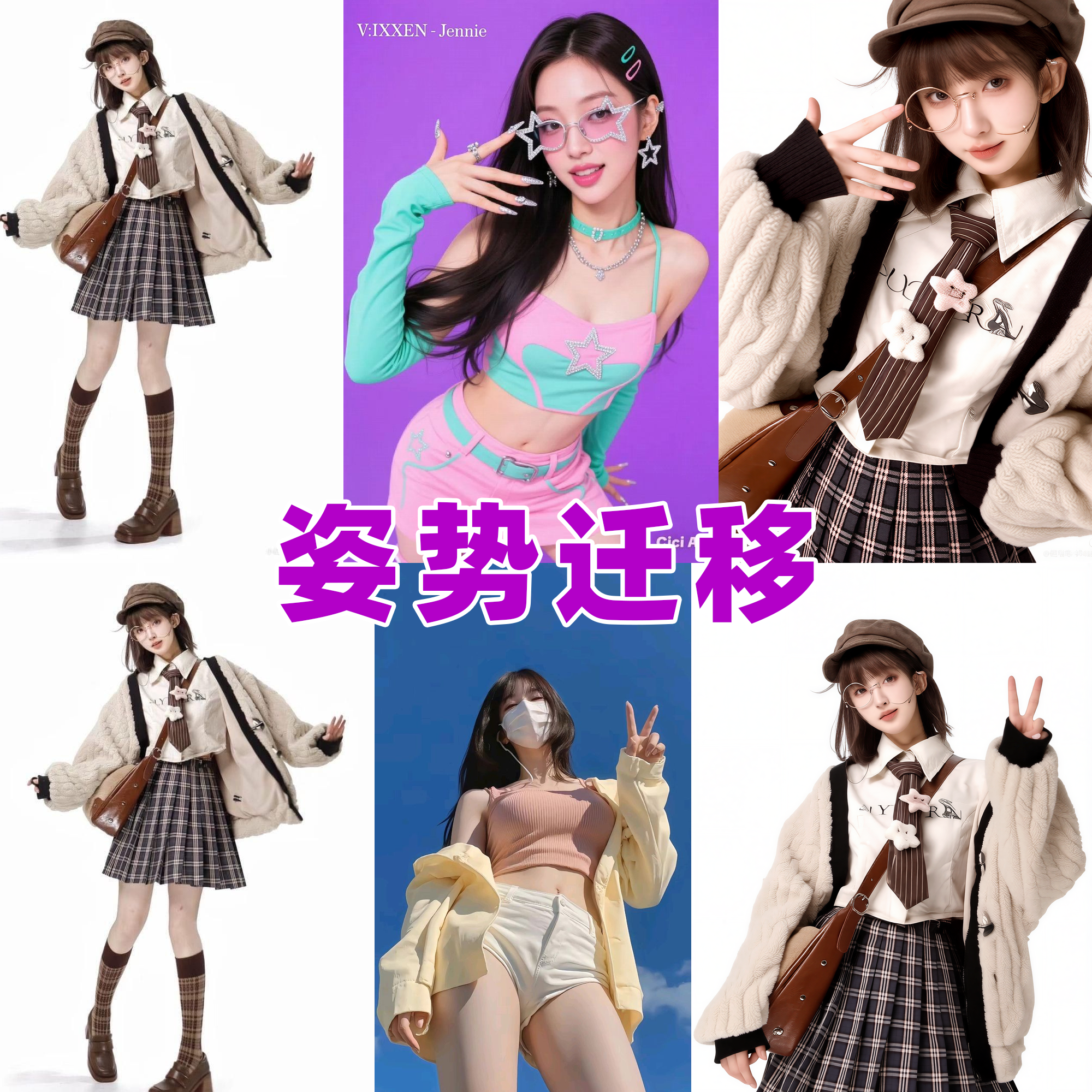 AI代出图  虚拟换装 电商换装 AI绘图 SORA2短视频 老照片修复