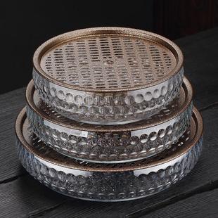 冠发PC茶盘家用大小型托盘储水式 简约干泡盘茶具圆形茶海茶台茶船