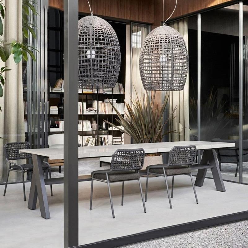 户外桌外椅阳台柚木长桌藤编桌椅藤编休藤椅室露天花闲园庭院桌椅