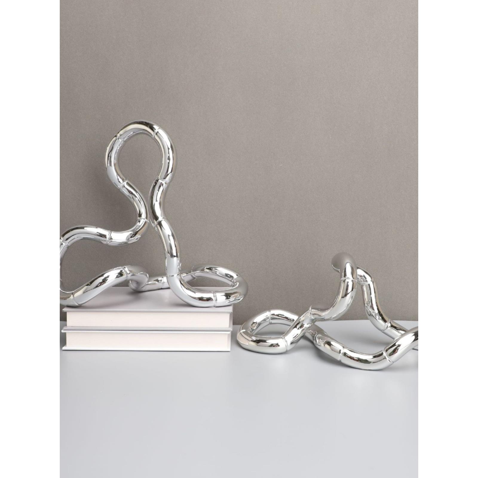 现代简约轻奢莫比乌斯环形曲线装饰摆件客厅卧室样板间艺术软装