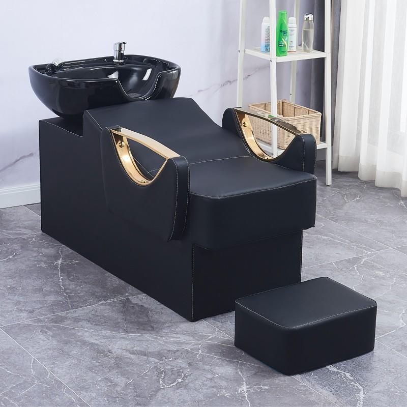 美发店发廊专用冲水床厂家直销理发店洗头床新款半躺式洗发床