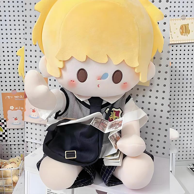 高校制服套装40cm坐姿娃衣棉花娃娃衣服玩偶一番赏无属性公仔替换