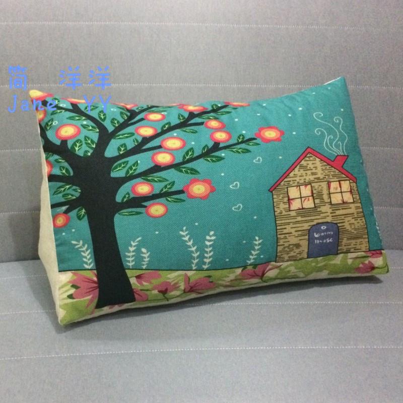 长方形抱枕靠枕三角立体靠枕办公室椅子护腰床头靠背沙发榻榻米枕