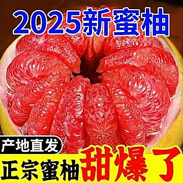 福建平和琯溪红心蜜柚红柚红肉薄皮三红柚子