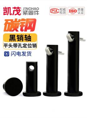 GB882铁黑色带孔销轴平头带孔销钉插销A3定位销MM5M6M8M10M12-M30