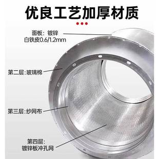 风机消声器镀锌微孔通风消音管道排烟除尘降噪静音器