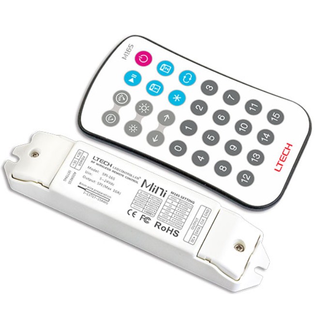 LTECH雷特MINI型LED幻彩RGB控制器SPI-16S灯具场景控制2.4GHz