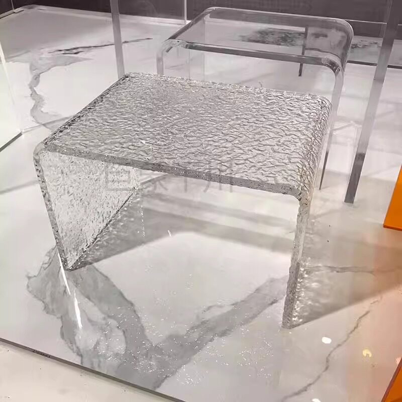 亚克力石头纹边几榻榻米网红浴室凳家用鞋凳小板凳卧室书桌化妆凳