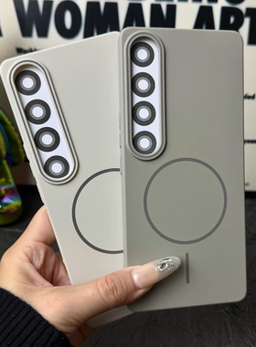 钛灰色磁吸柔润手机壳适用魅族21pro超薄散热大孔oppoFindX8s+男女款高级感X7ultra保护套耐脏Reno13/12/11硬