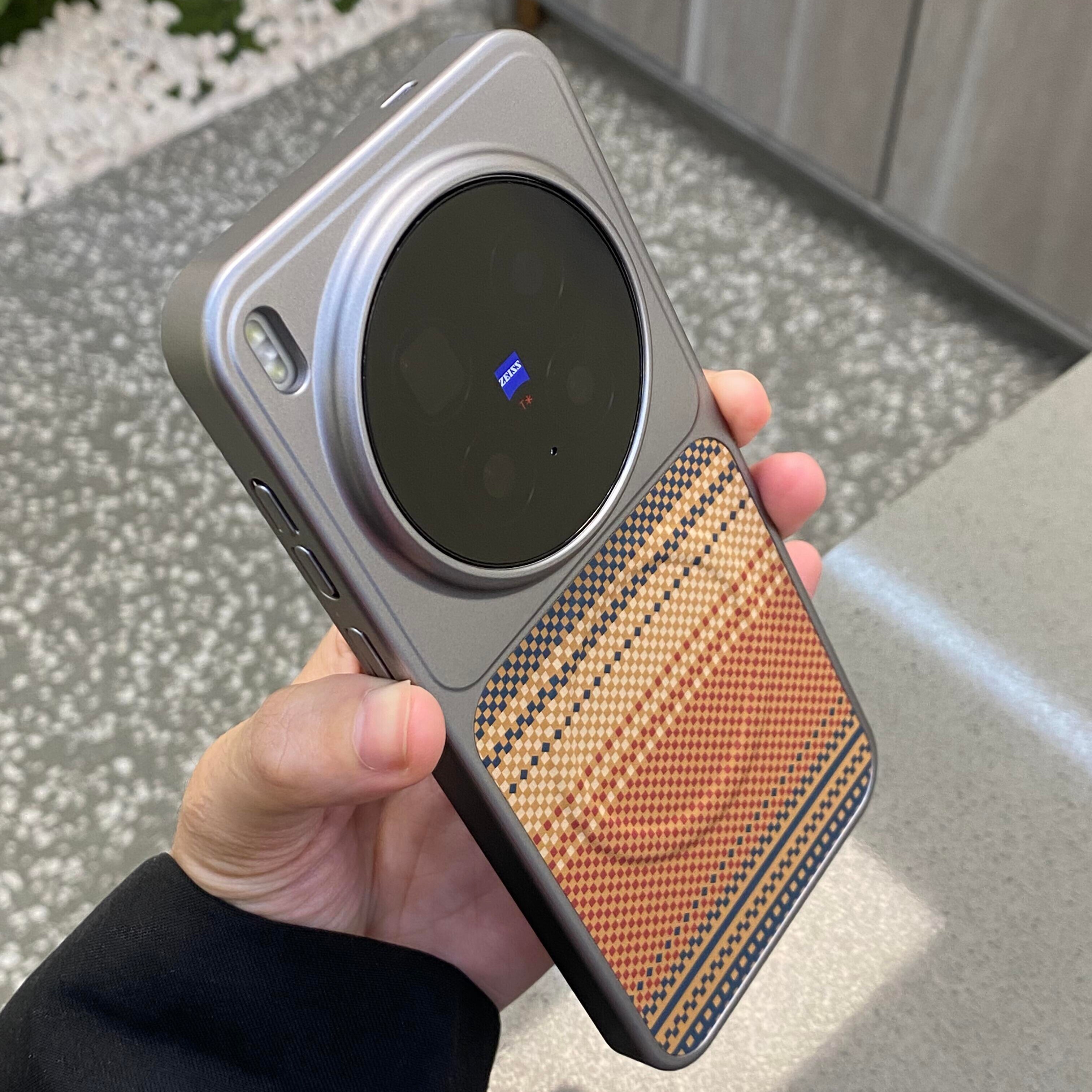 日落月升凯夫拉纹磁吸适用vivox300pro手机壳轻薄oppofindx9pro肤感小米17promax高级感男女款创意橙色电镀硬