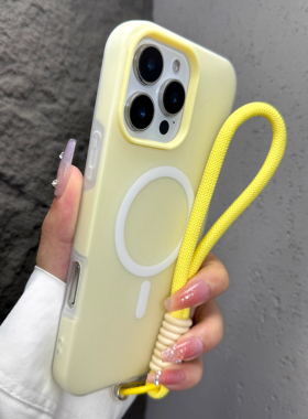 奶黄色磁吸果冻二合一适用苹果17air手机壳肤感iPhone16promax软硅胶15plus防摔14耐脏13男女款12糖果色11pm