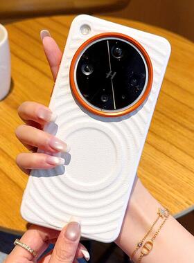 金甲波漾磁吸手机壳适用oppofindx8ultra红色镜头圈x8s+素皮vivox200promini高级感x100s纯色IQOO13女Z10磨砂