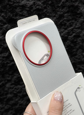 丹红镜头圈荔枝纹适用红米k80至尊版手机壳一加ACE5竞速版1+ace5至尊版1+13T超薄reno14散热S30promini钛灰色